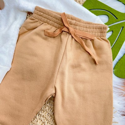 Conj. Casaco de Pelinho Bebê Tigre e Calça de Moletom - Off White